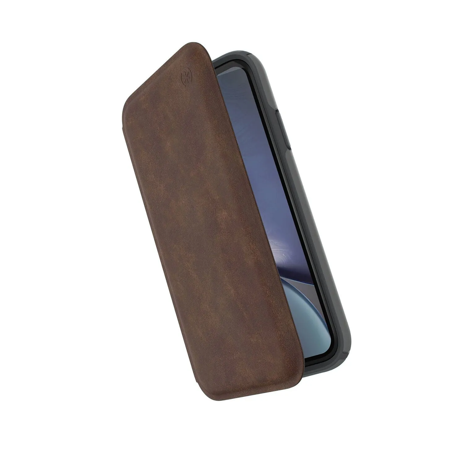 Presidio Folio Leather iPhone XR Cases Smooth Pattern Finish
