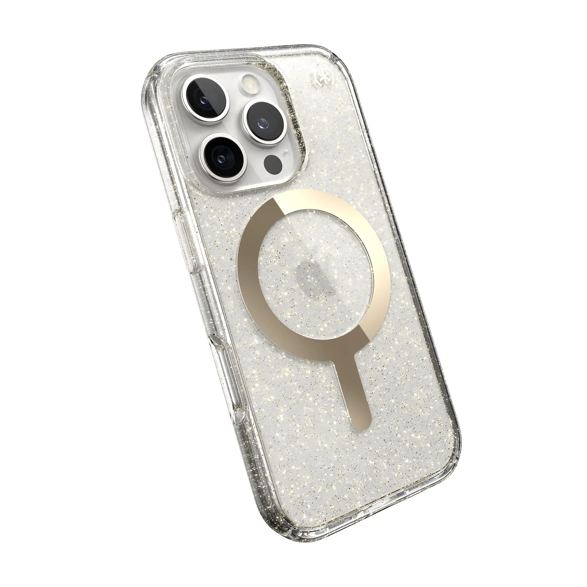 Transparent Shell Presidio Lux Glitter MagSafe Apple iPhone 16 Pro Case