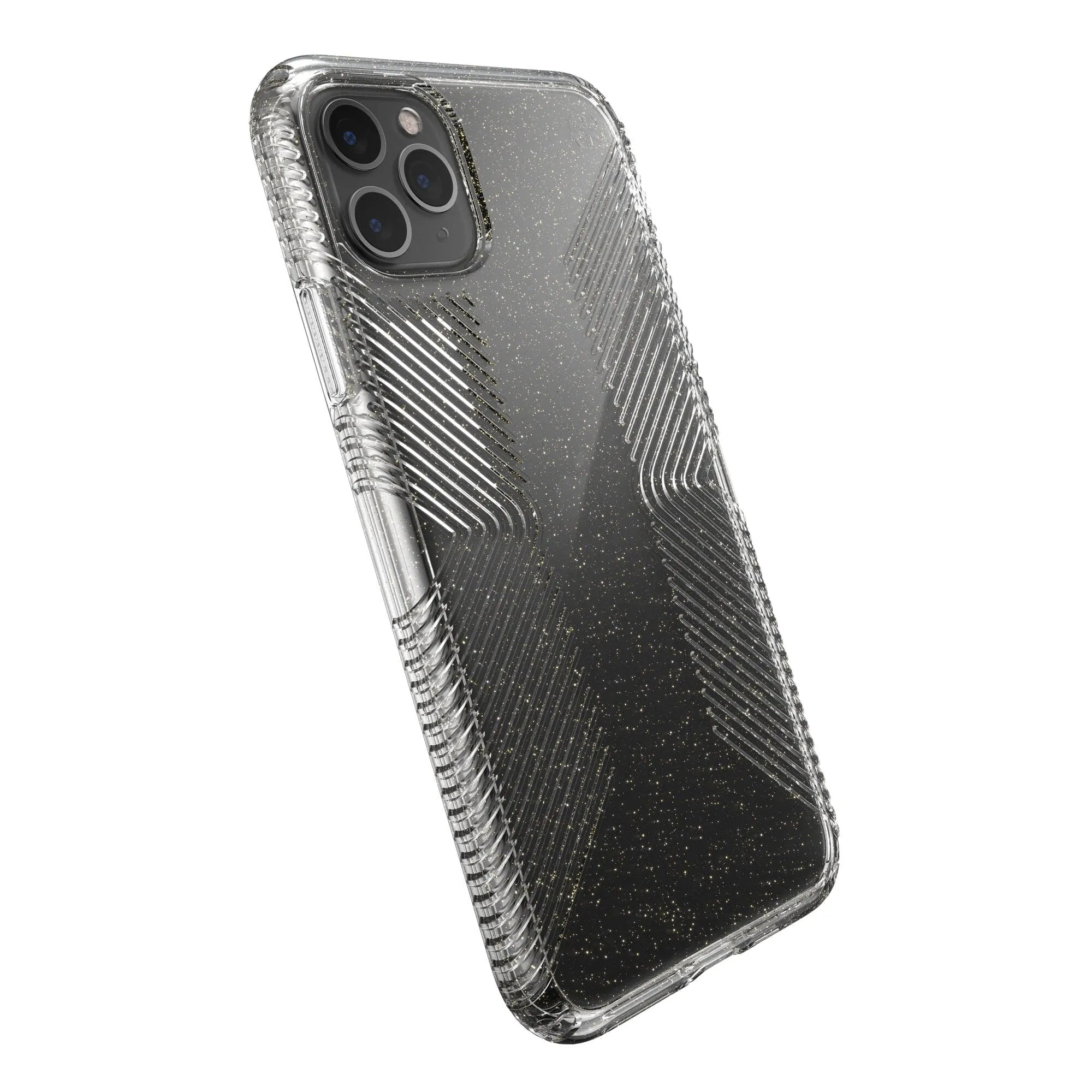 Luxury Detail Transparent Look Presidio Perfect-Clear Glitter   Grips iPhone 11 Pro Max Cases