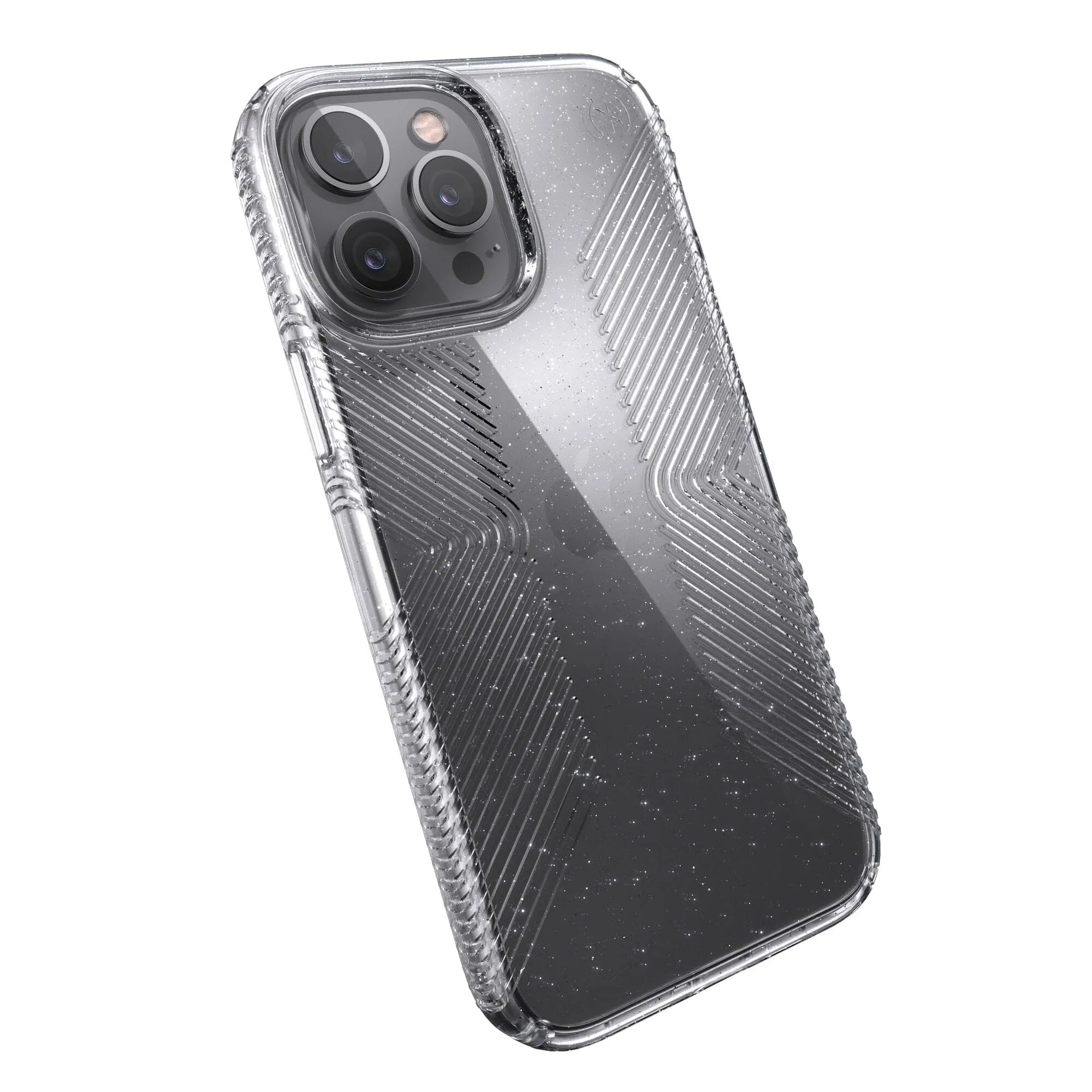 Elegant Touch Soft touch finish Presidio Perfect-Clear Glitter   Grips iPhone 13 Pro Max Cases
