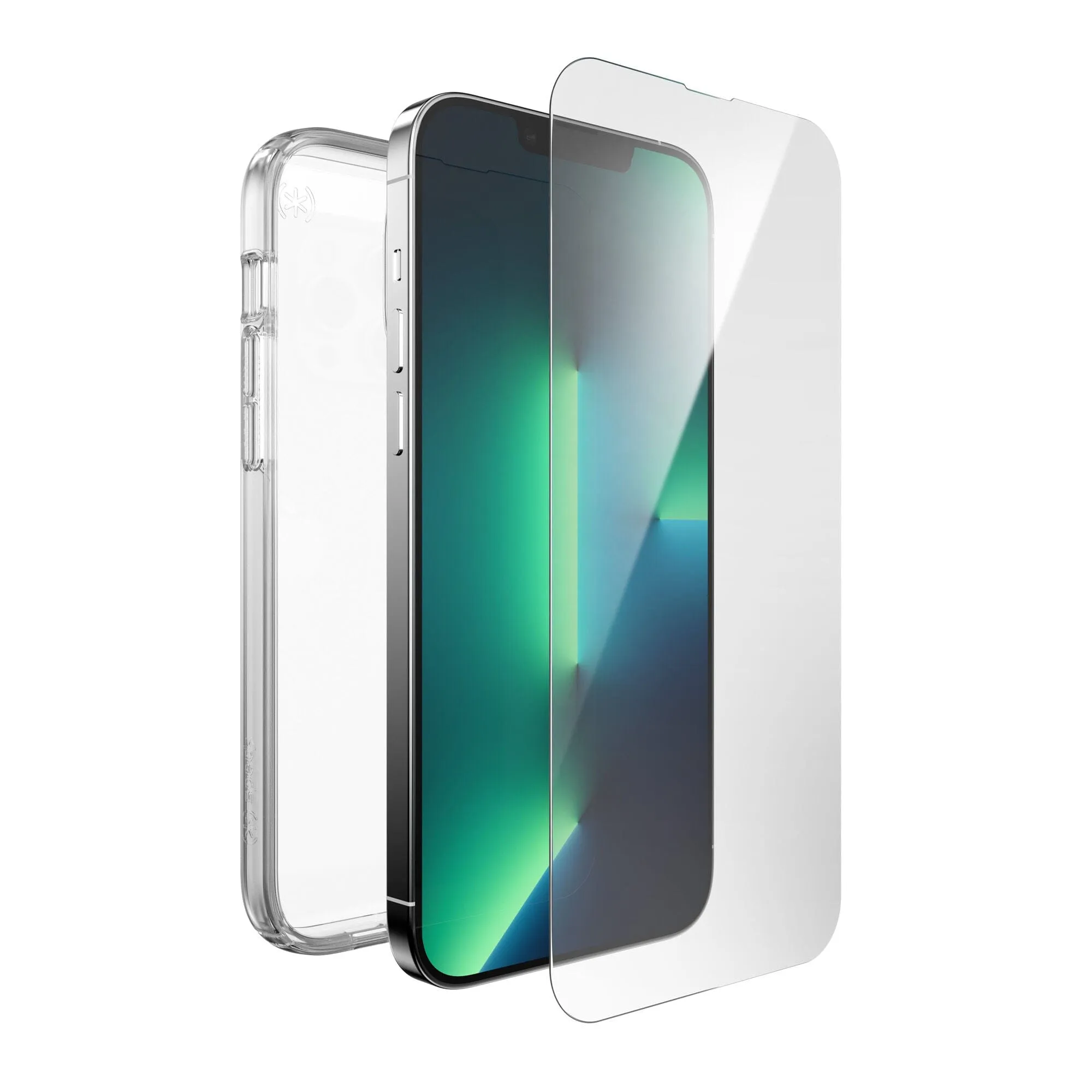Presidio Perfect-Clear   ShieldView Glass Bundle iPhone 13 Pro Max Cases Full Coverage Shock Cushion