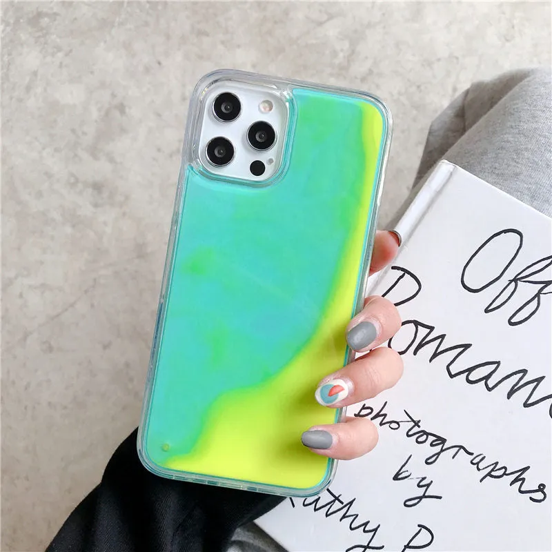 Neon Sand Phone Case For iPhone Smooth Feel Luxury Build