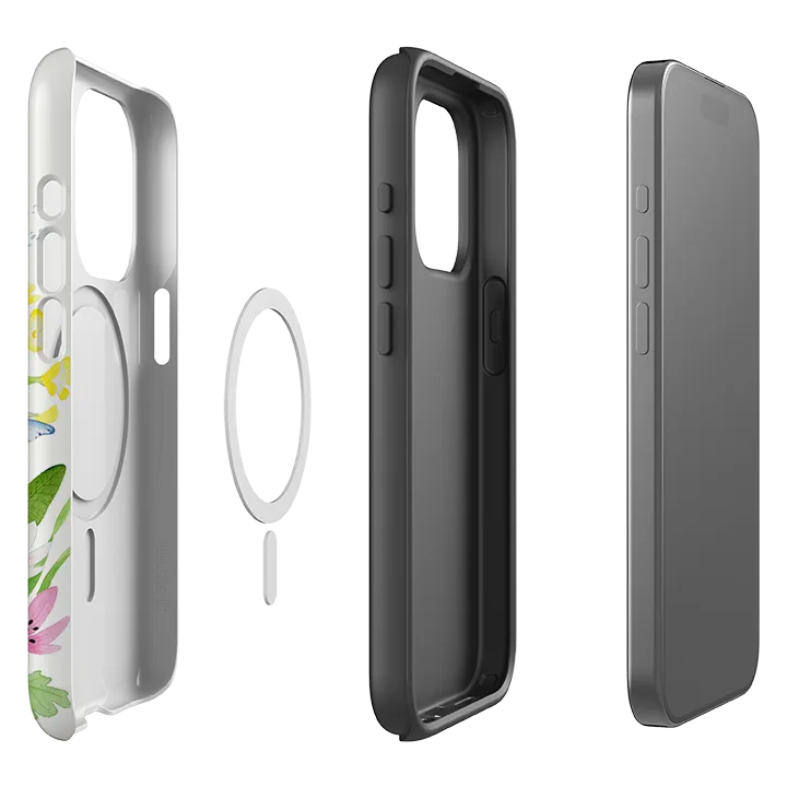 iPhone MagSafe Tough Case - Blue Tit Garden By Bex Parkin Screen Bumper Modern Grip Design