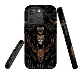 anti dust Hybrid Finish Texture iPhone MagSafe Tough Case -  Highland Wildlife By Anna Stead