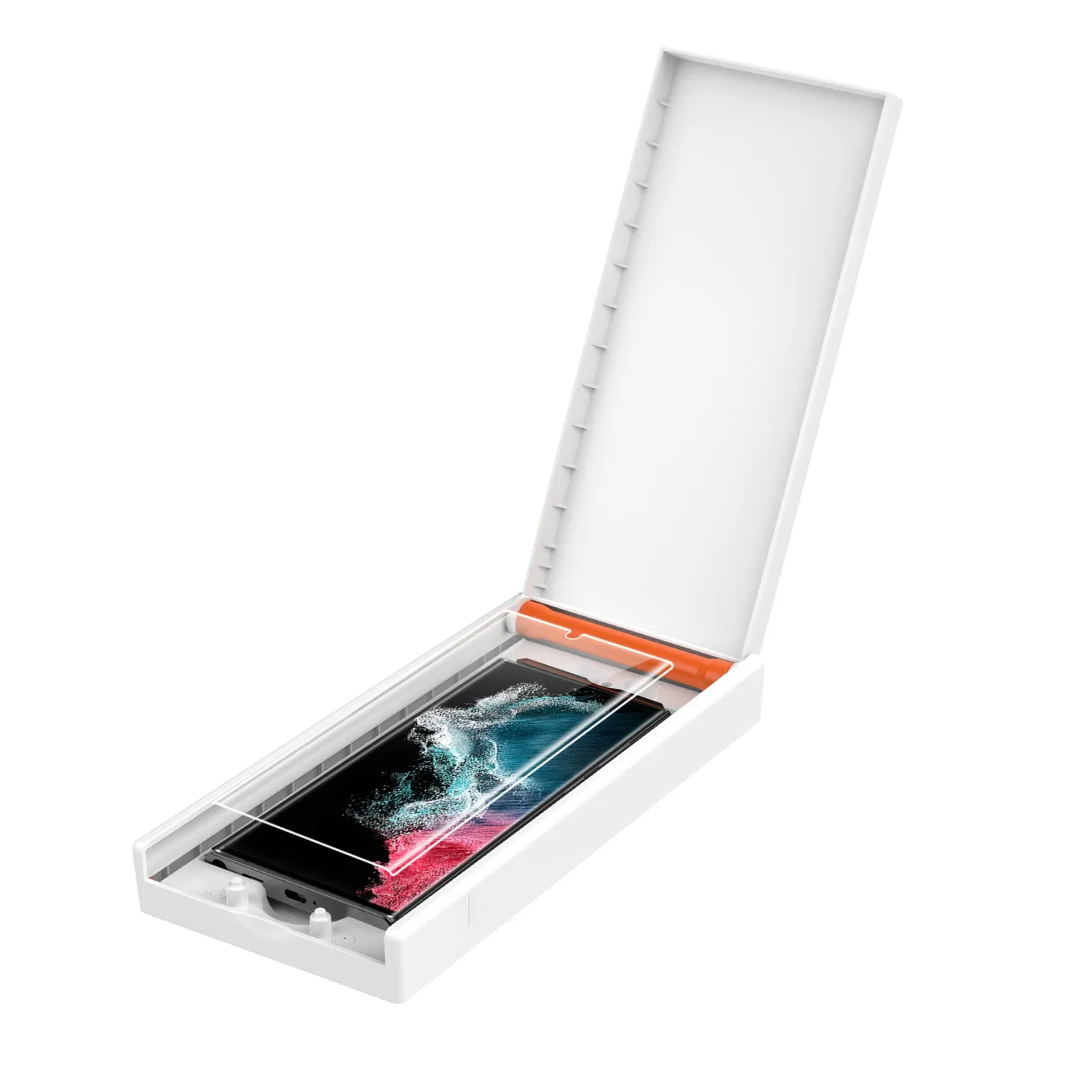 Samsung Galaxy S22 Ultra 3D curved screen protector with Easy Install Box (2 Pack) professional use