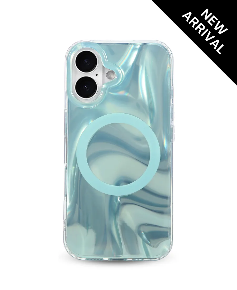 Scratch Block Textured Finish Aqua Cosmic MagSafe Phone Case