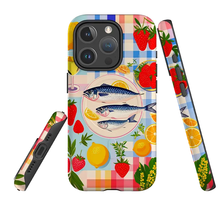 Vivid colors Sleek Finish iPhone MagSafe Tough Case - Sardine Festival