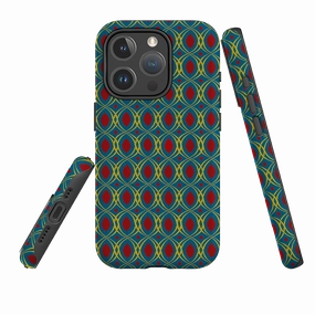 Grip Safe Comfort grip design iPhone MagSafe Tough Case - Lattice By Cressida Bell