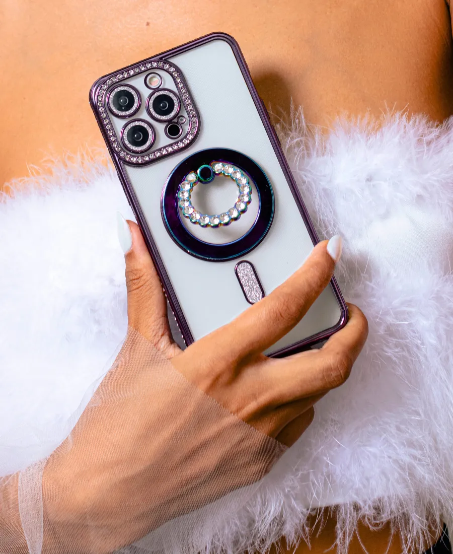 simple design Purple Glam MagSafe Phone Case