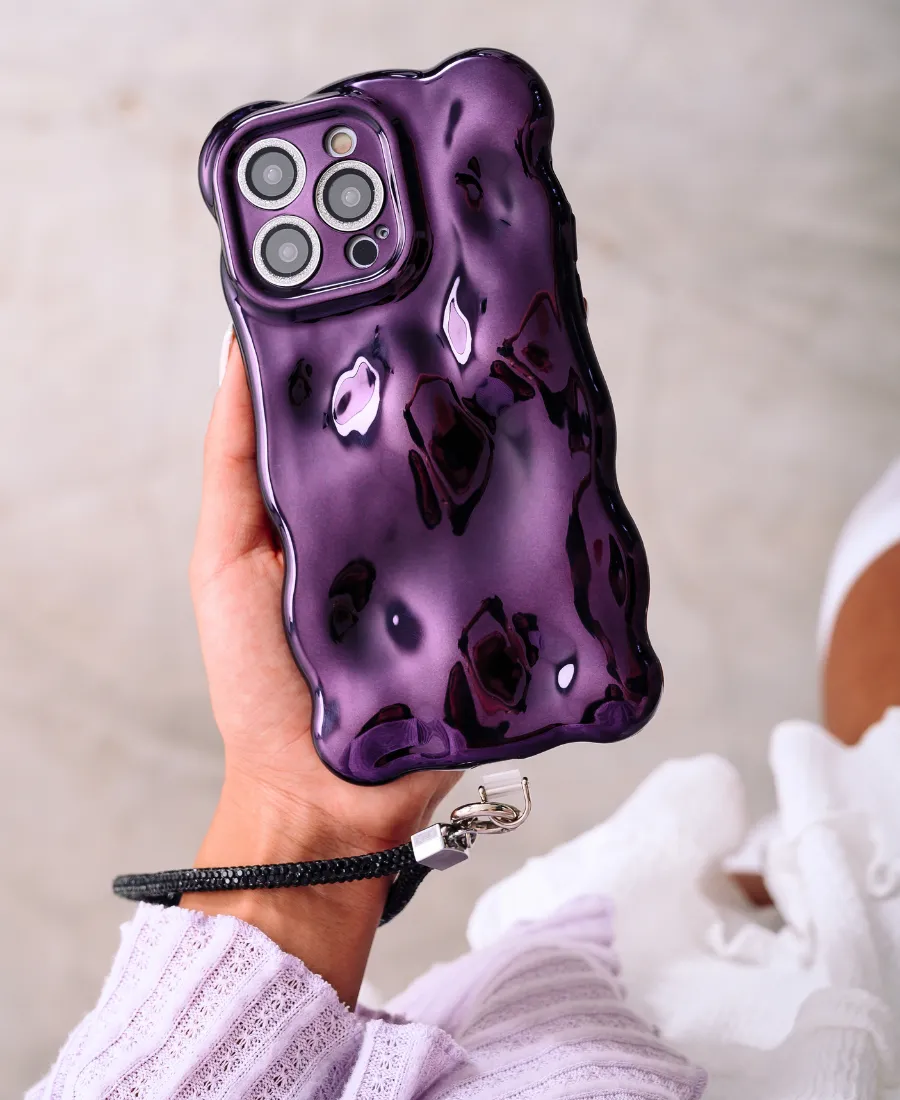 Purple Metallic Fantasy Phone Case Pocket Friendly Portable Case