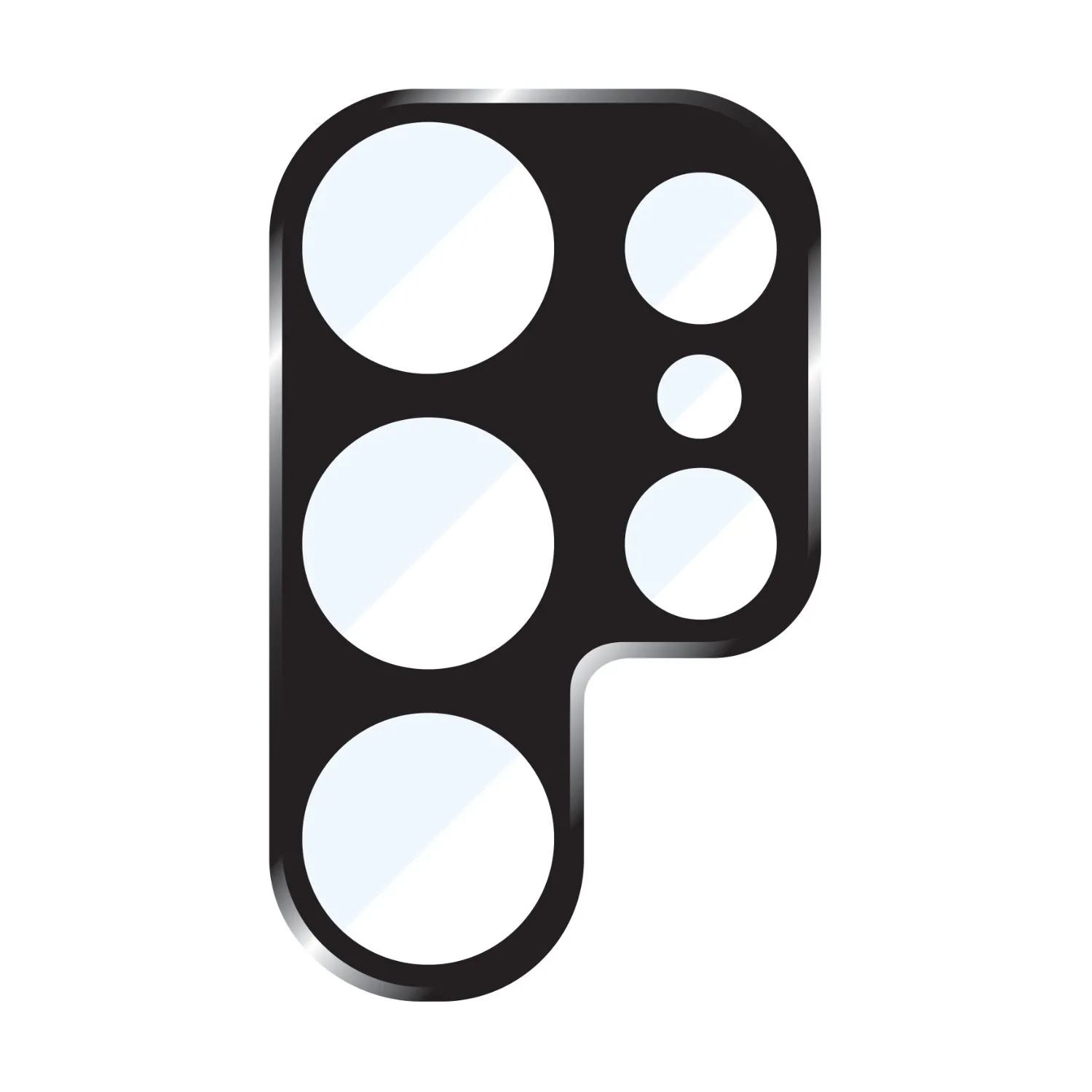 Body Glove Tempered Glass Camera Screen Protector - Samsung Galaxy S25 Ultra - Black Border (BGCGTG-GXYS25U) Universal Fit Design