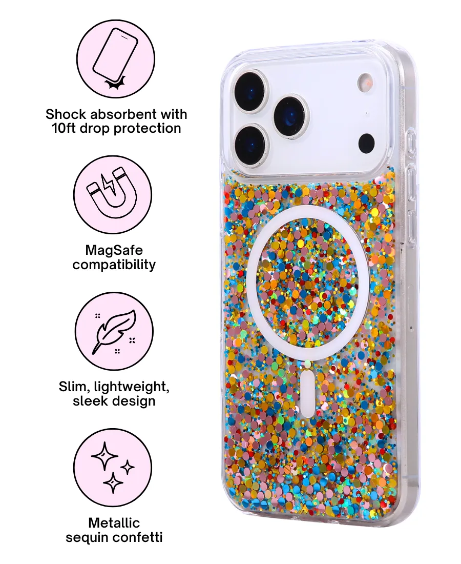 Rainbow Disco MagSafe Phone Case Matte Look Finish