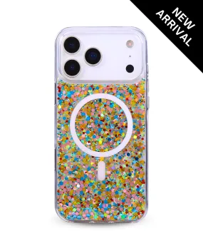 Compact Look Durable Texture Build Rainbow Disco MagSafe Phone Case
