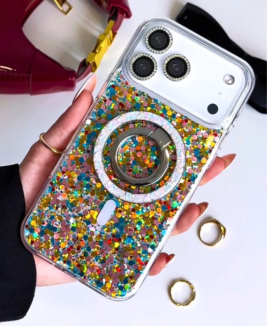 Rainbow Disco MagSafe Phone Case Soft Grip Finish