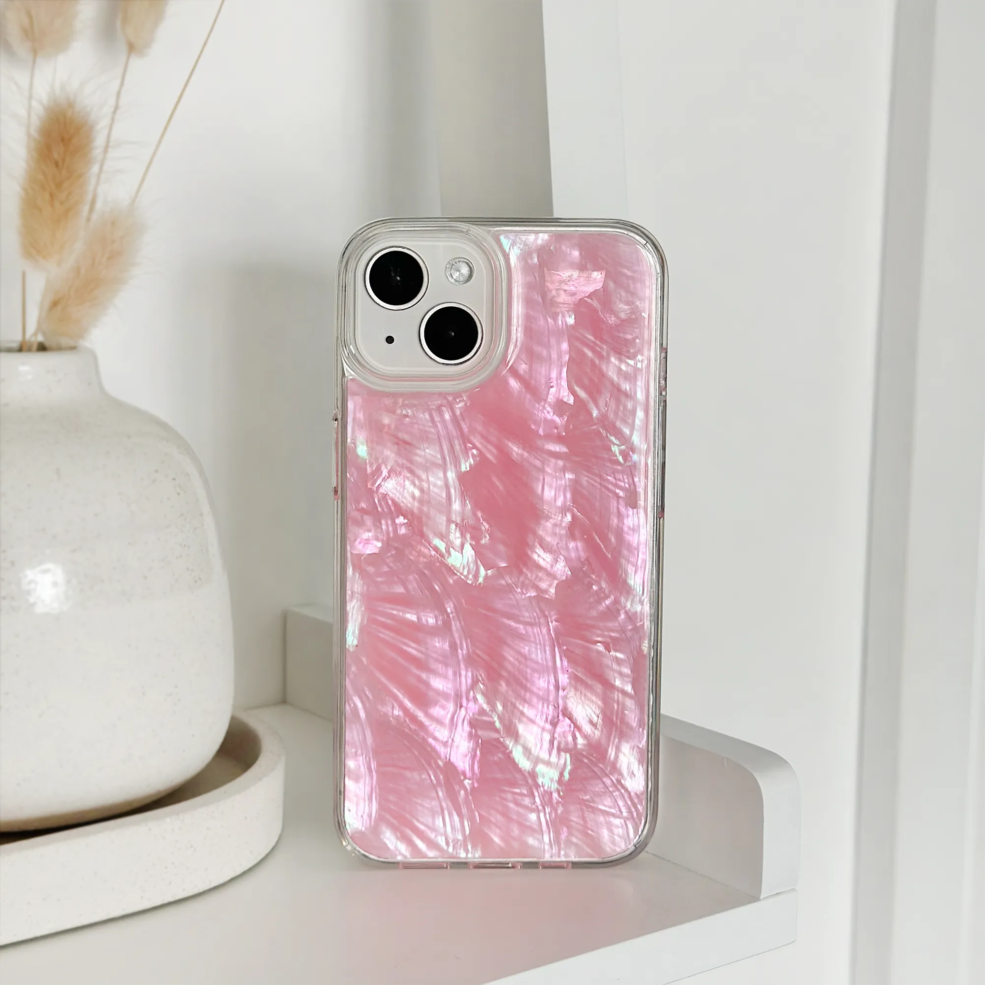 Real Natural Shell Phone Case - Pink Durable Build Quality