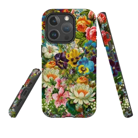 Flexible Surface Texture iPhone MagSafe Tough Case -  Floral Burst
