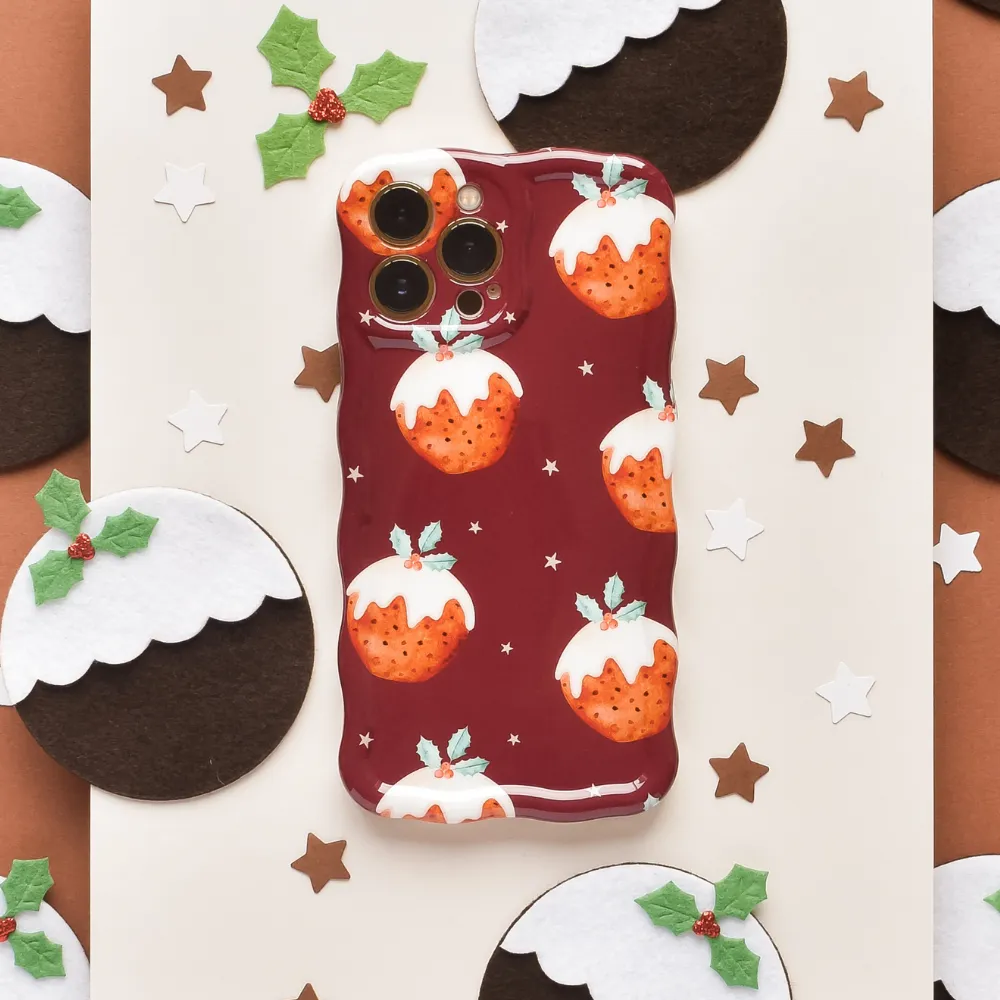 Wavy Phone Case - Christmas Pudding Strong Shell