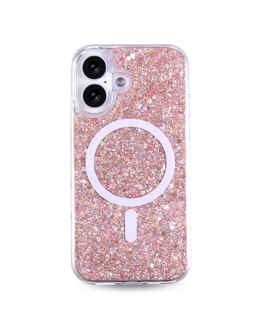 Rose Gold Disco MagSafe Phone Case Soft Layer Texture