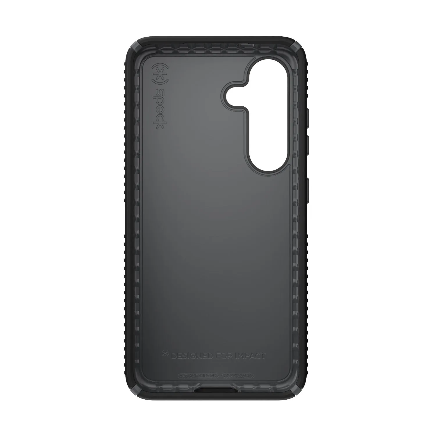 Premium Look Heat dissipation Speck Presidio2 Grip Case - Samsung Galaxy S25 - Black & Slate Grey (SPK150874-3205)