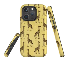 iPhone MagSafe Tough Case -  Yellow Giraffe Flexible Pattern Layer