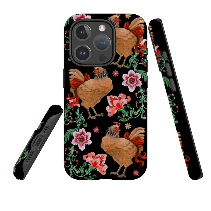 iPhone MagSafe Tough Case - Three French Hens By Maria Matos Modern Texture Build