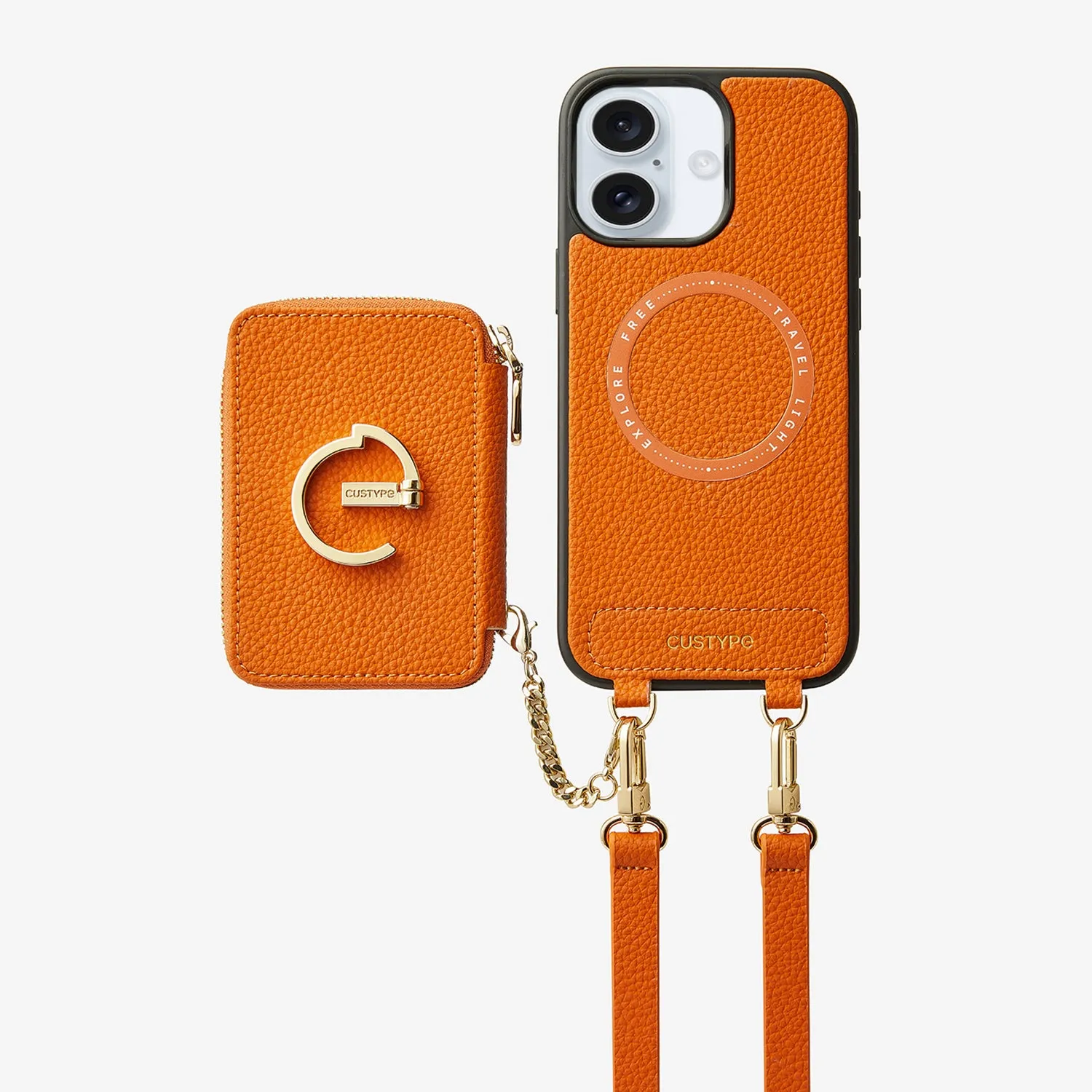 Hard Edge Original Design Set- iPhone Crossbody Case with Magnetic Card Holder