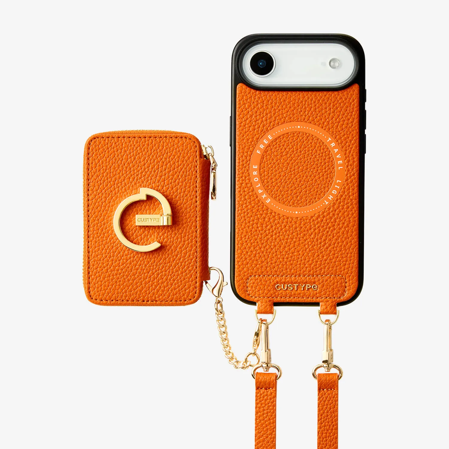 Original Design Set- iPhone Crossbody Case with Magnetic Card Holder Minimal Frame