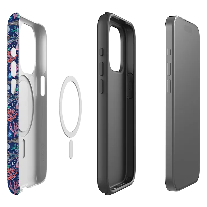 Fashion Look Camera Protection iPhone MagSafe Tough Case - Coastline Pattern C By Emma Frances Grant