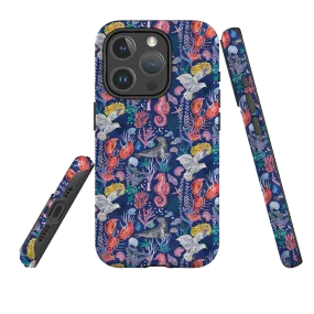 Soft Edge Texture iPhone MagSafe Tough Case - Coastline Pattern C By Emma Frances Grant