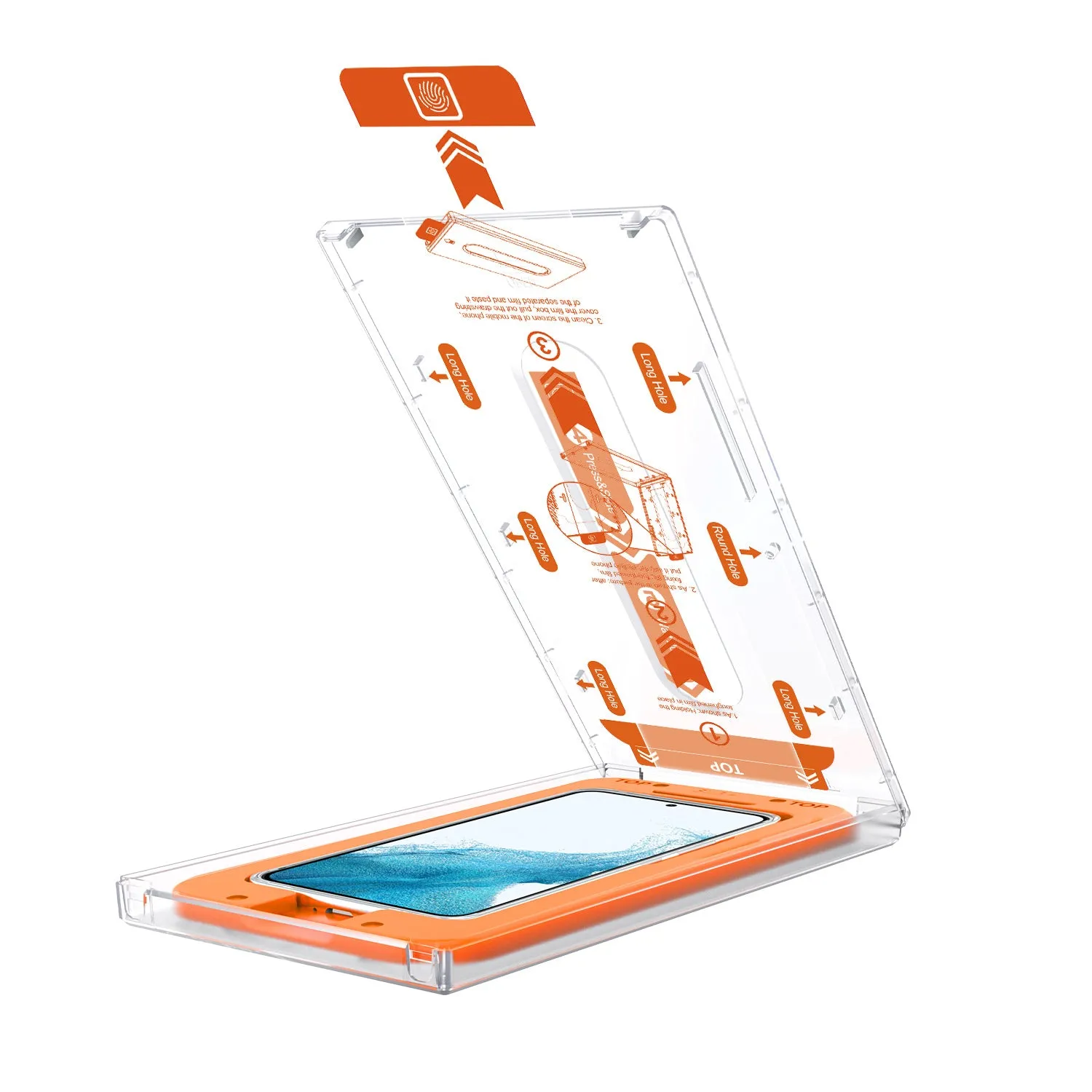 foldable phone protector Samsung Galaxy S22 / S22  HD tempered glass screen protector with easy fixed installation box