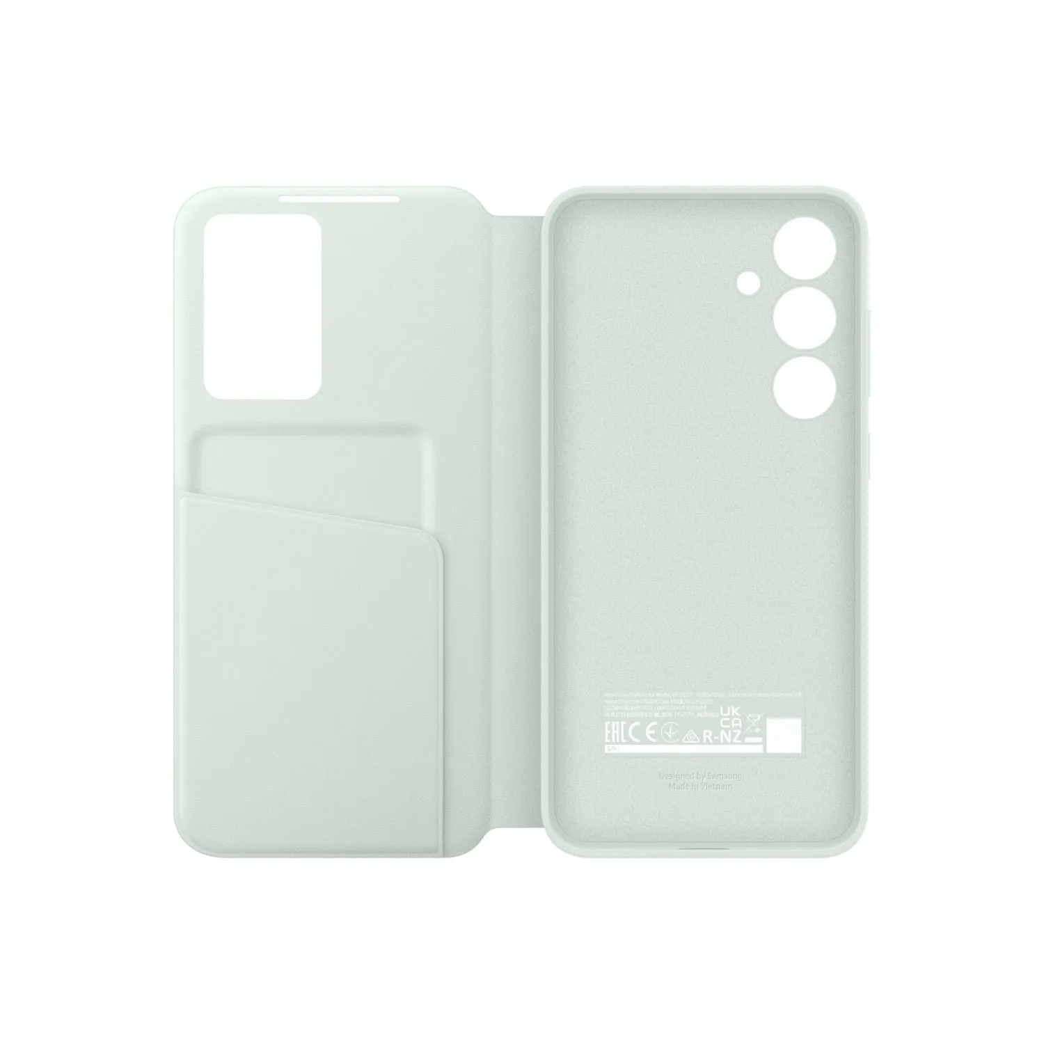 Printed Graphic Simple Texture Samsung Smart View Wallet Cover - Samsung Galaxy S24 FE - Mint (SAM-EF-ZS721CM)