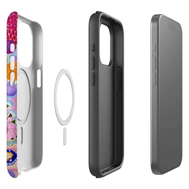 Strong Corners Protective Fit iPhone MagSafe Tough Case - Tea Caddies By Bex Parkin