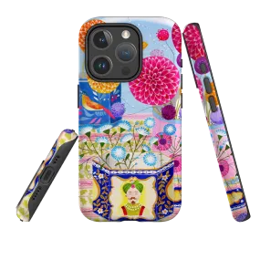 Vibrant pattern Protective Build iPhone MagSafe Tough Case - Tea Caddies By Bex Parkin