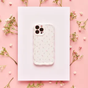 Everyday Style Wavy Phone Case - Ditsy Floral White