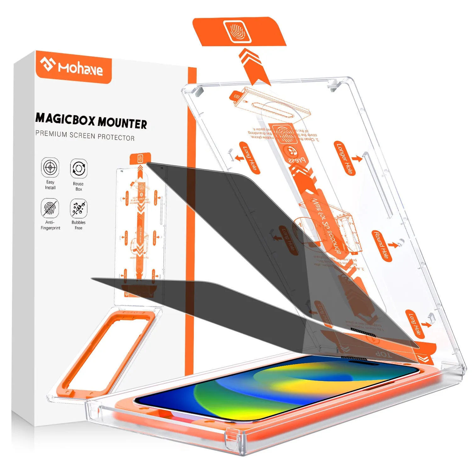 Screen Shield Max Ultra Plus Great Tempered Glass with Auto-Alignment & Dust- Free Box for iPhone 15 Series