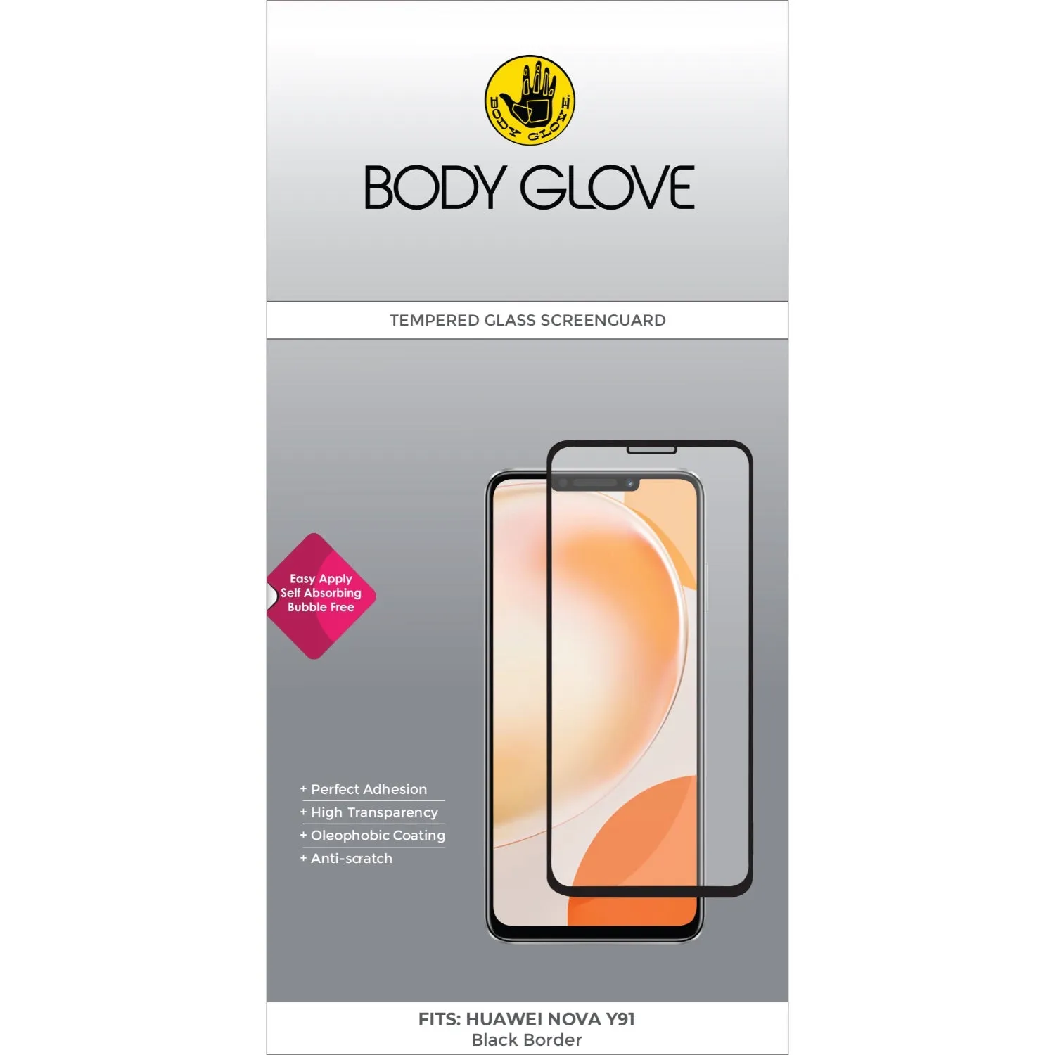 luxury phone protection Body Glove Tempered Glass Screen Protector - Huawei Nova Y91