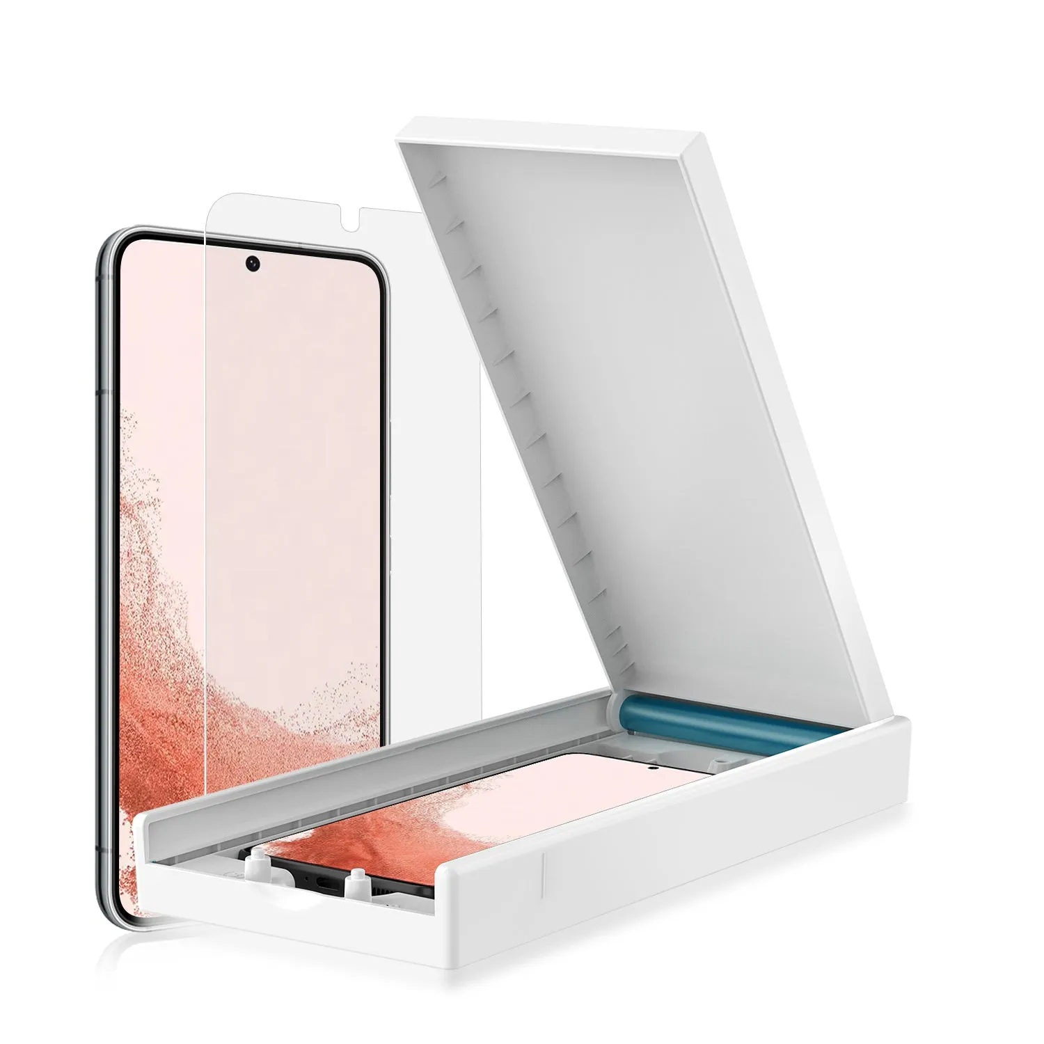 Premium Screen Protector with Easy Install Box for Samsung Galaxy S22(2 Pack) Screen Protector Layer