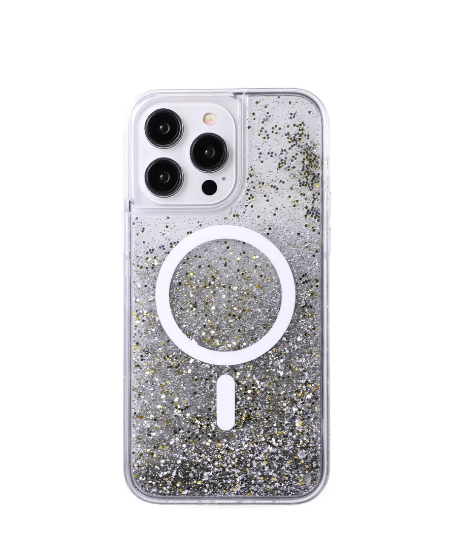 Light Build Colorful option Clear Glitter MagSafe Phone Case
