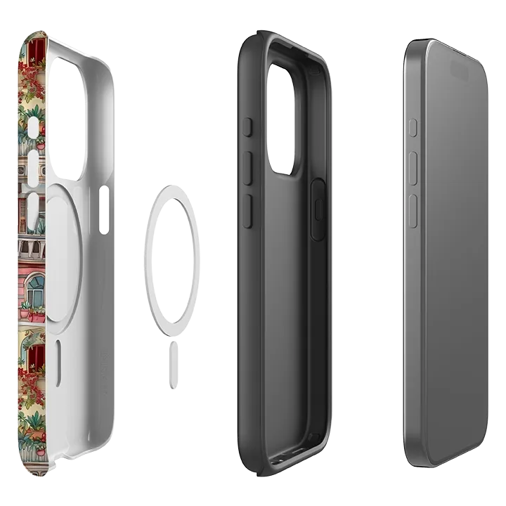 Comfort Material Impact shield iPhone MagSafe Tough Case - Floral Balcony II