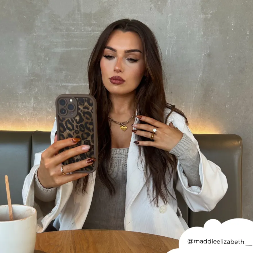 Durable Pattern Matte Design Texture Mocha Leopard Phone Case