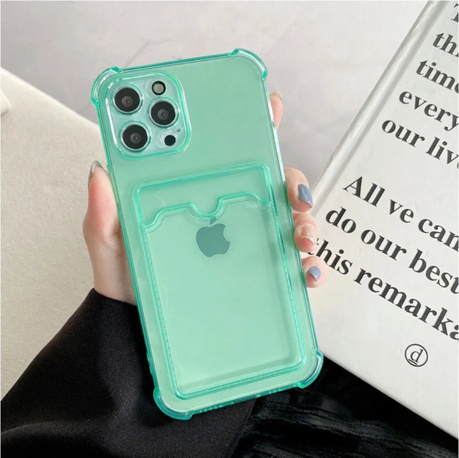 Shockproof Phone Case for iPhone With Card Holder Textured Comfort Ultra light