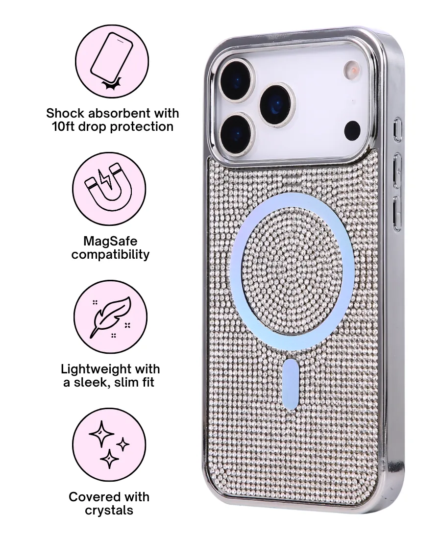 Silver Crystal Glam MagSafe Phone Case Comfort Build