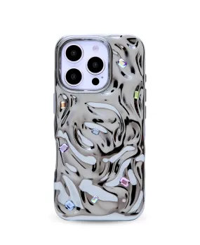 Stylish Detail Layer Clean Texture Silver Fantasy MagSafe Phone Case