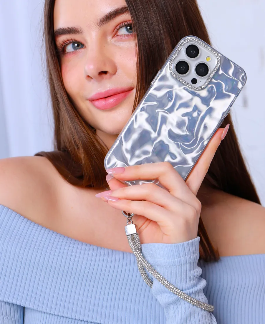Urban Style Silver Liquid Luxe Phone Case