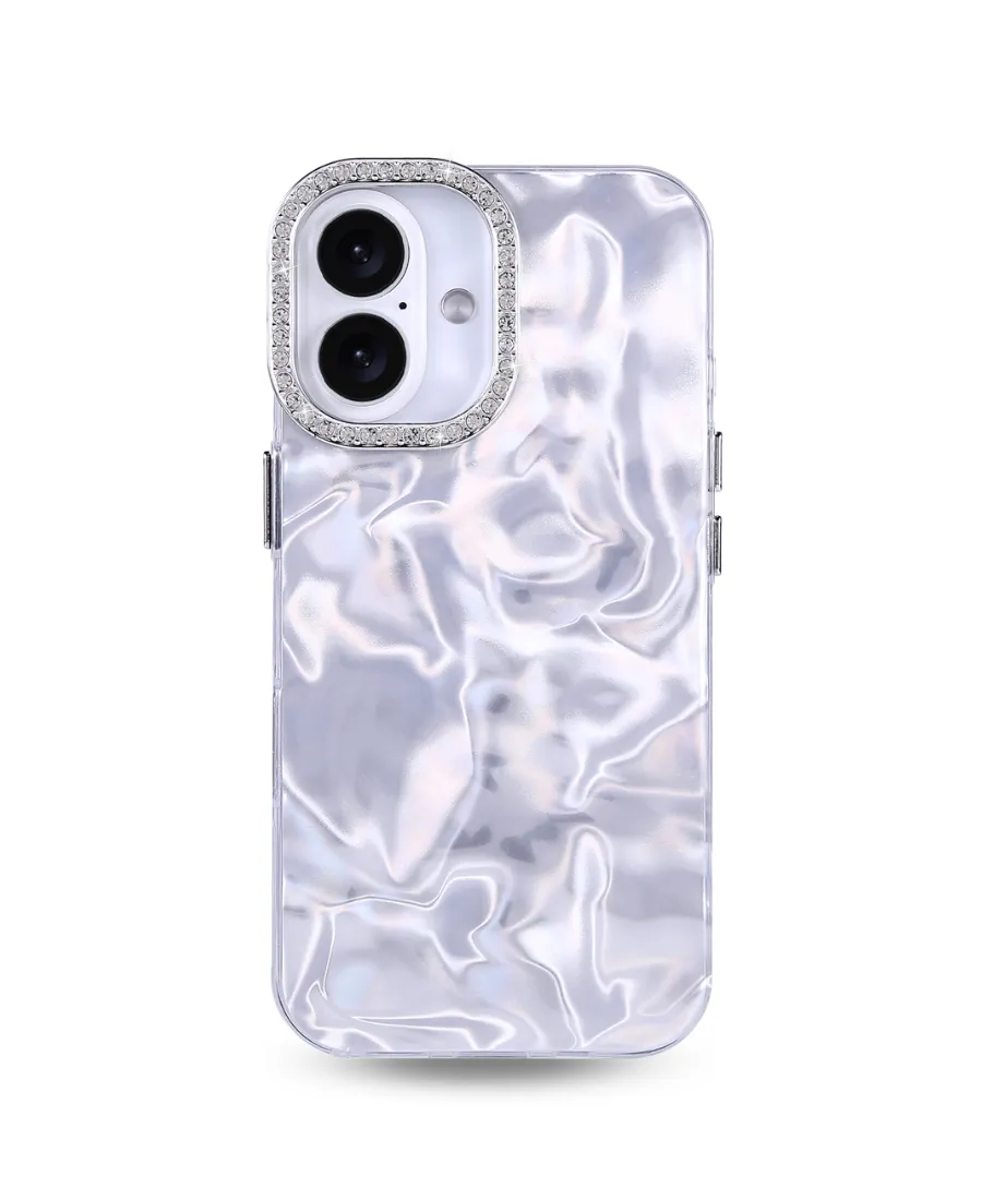 Soft Protection Vibrant Finish Silver Liquid Luxe Phone Case