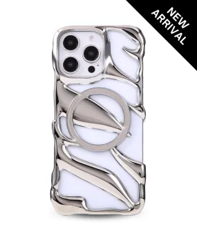 Silver Ripple MagSafe Bumper Phone Case Fashion Detail Durable structure