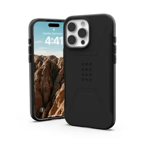 Hybrid Protection UAG Civilian Magsafe Case - Apple iPhone 16 Pro Max - Black (UAG-I16PM-CMBK)