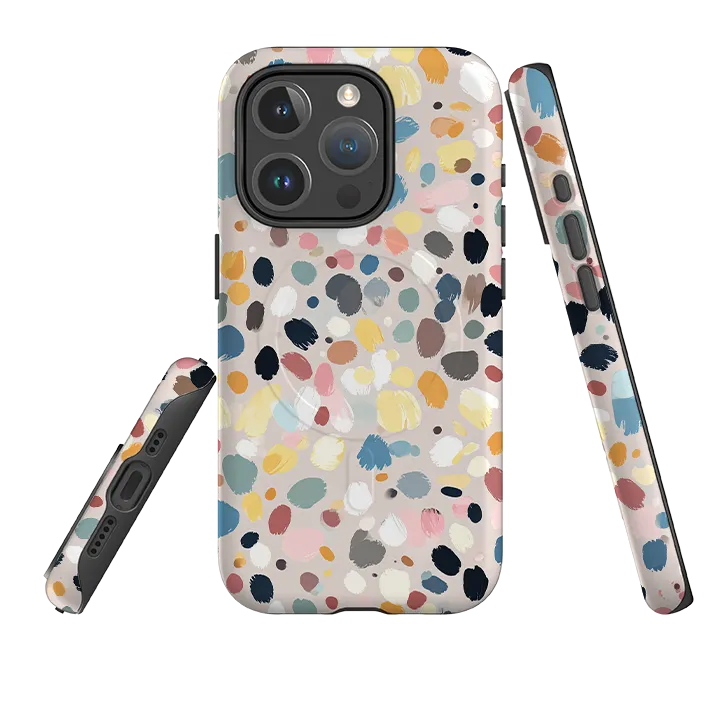 Shock Proof Polished Texture Design iPhone MagSafe Tough Case - Summer Polka