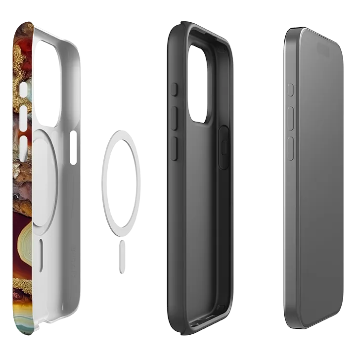 Marble finish custom design iPhone MagSafe Tough Case - Spanish Gold