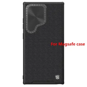 Magsafe Case Nillkin Textured Nylon Fiber Magnetic CaseFor Samsung  S24 Series Luxury Grip Stylish frame